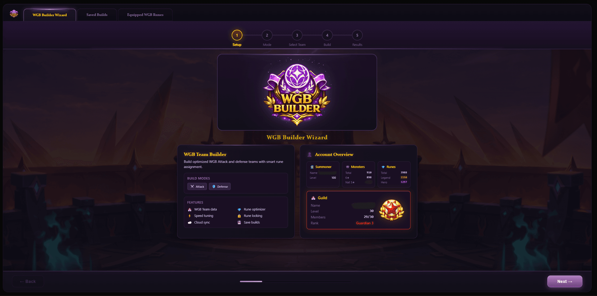 WGB Builder mode selection