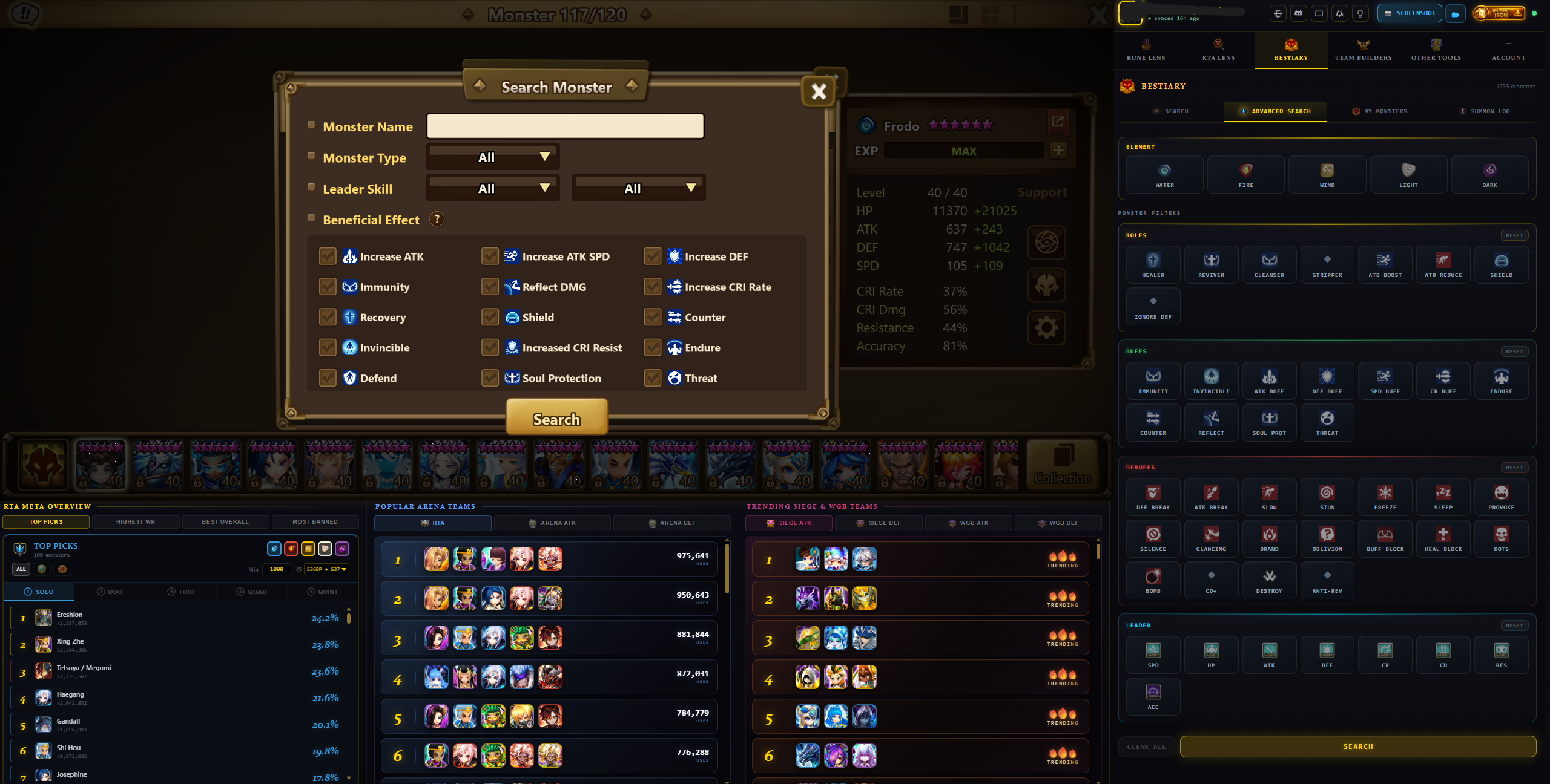 Bestiary (Advanced Search)