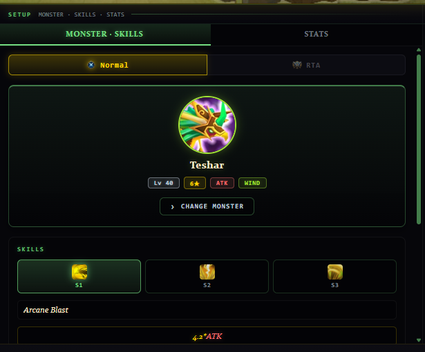 Other Tools (Artifact Damage — Setup column)
