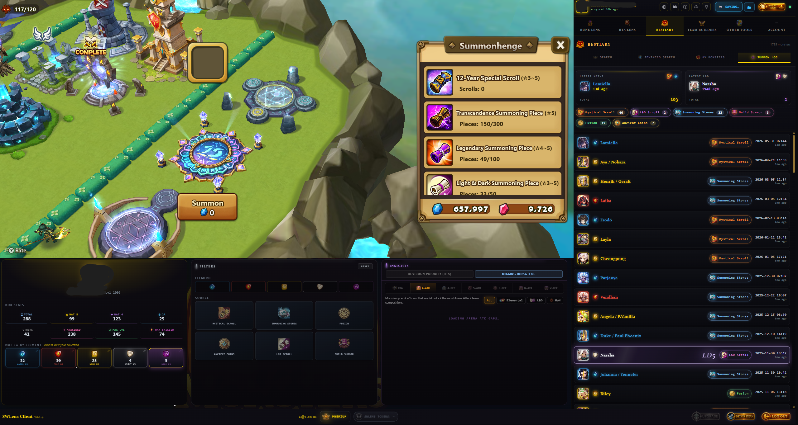 Bestiary (Summon Log)