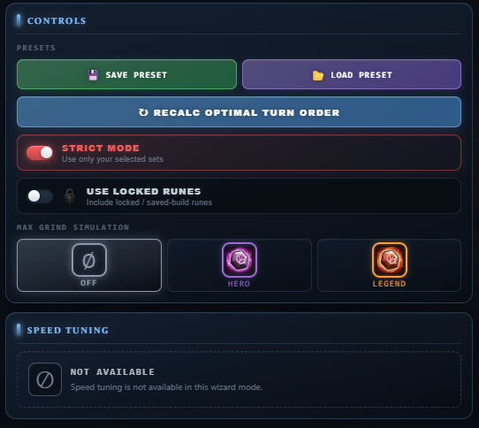 Team Builders (All Wizards — Build controls)