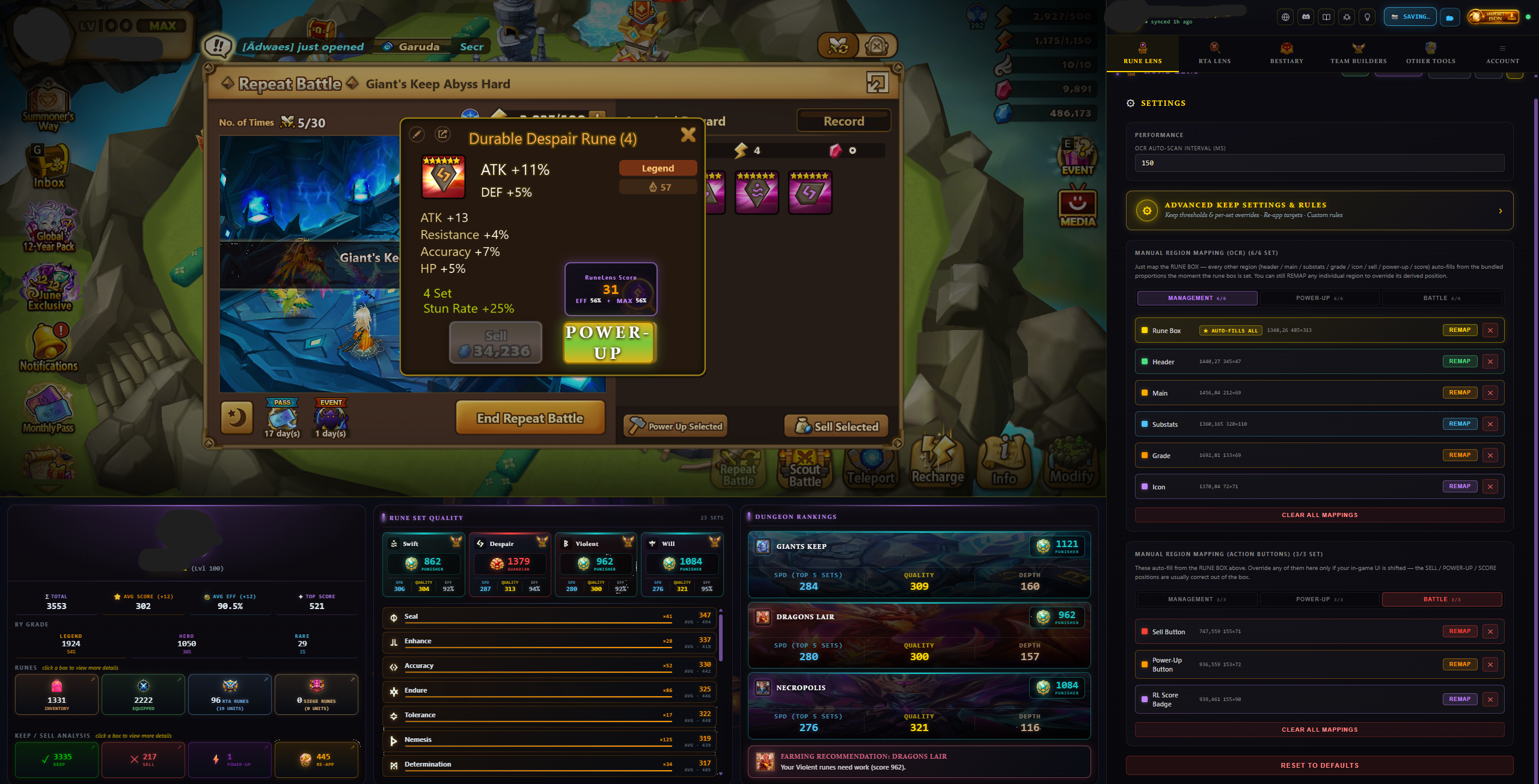 Rune Lens (Reading the live overlay)