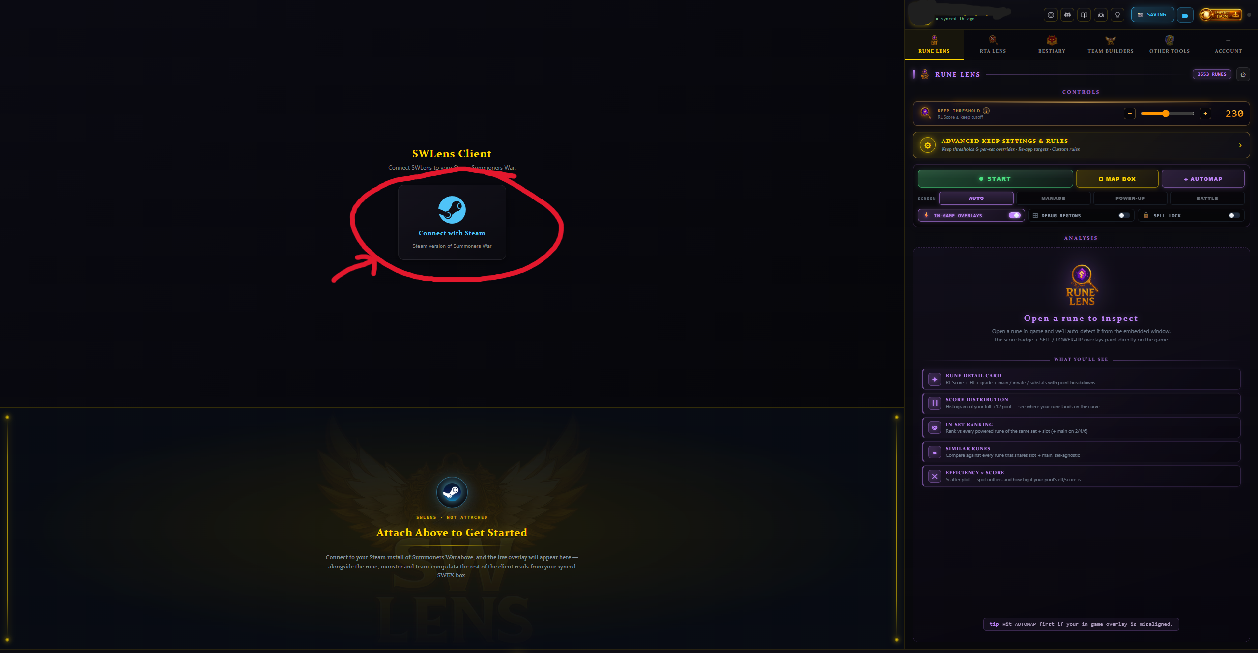 Setup & Attaching (Connect with Steam)